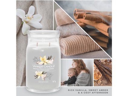 YANKEE CANDLE SMOKED VANILLA & CASHMERE SIGNATURE VELKÝ