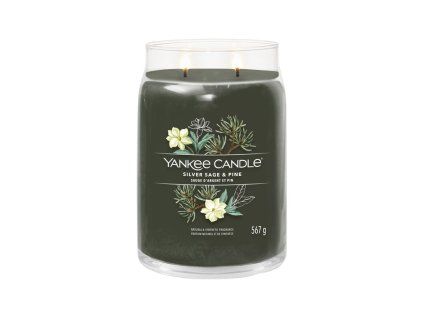 YANKEE CANDLE SILVER SAGE & PINE SIGNATURE VELKÝ