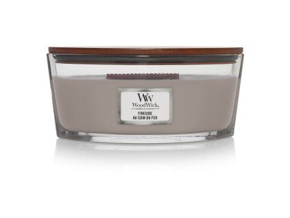 WoodWick Fireside svíčka loď