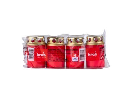Bedronka lisované svíčky 62g 14h. 4 ks červené