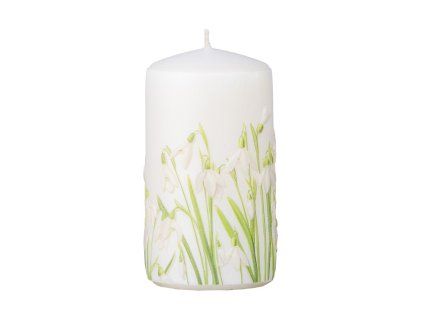 Svíčka válec 60x110 mm sněženky