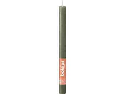 Bolsius svíčka Fresh Olive Rustic Domácí zelená 23x270mm