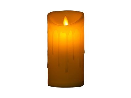 Emocio LED svíčka s tančícím plamenem krémová 75x150mm