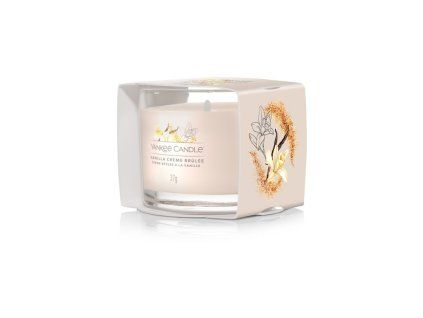 YANKEE CANDLE VOTIVNÍ SVÍČKA PLNĚNÁ VE SKLE VANILLA CREME BRULEE