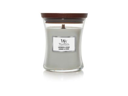 Woodwick Lavender & Cedar svíčka střední