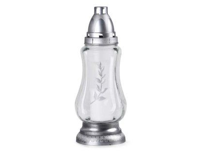 Hřbitovní sklo 29,5 cm vklad 100g 36h. Větvička + pruhy
