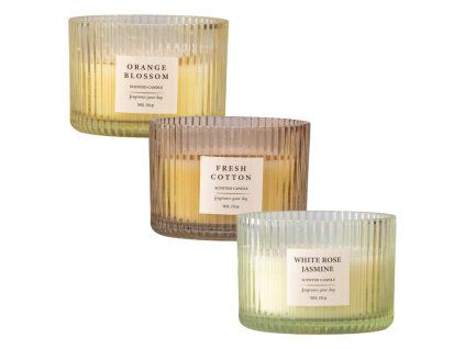 Svíčka ve skle vonná Home Fragrance mix barev 115x80mm