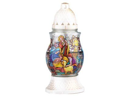 Hřbitovní sklo 24cm vklad 80g 24h., Betlém