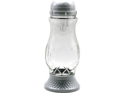 Madona Hřb.Sklo LED 24,5 cm stříbrná