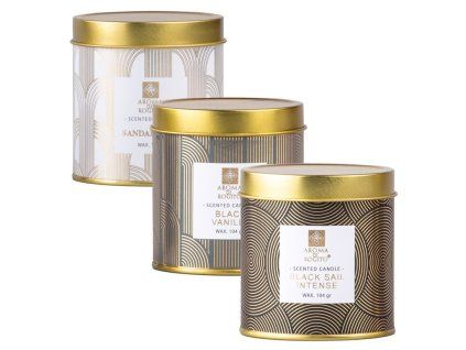 Svíčka v plechu vonná Aroma Di Rogito mix barev 72x78mm