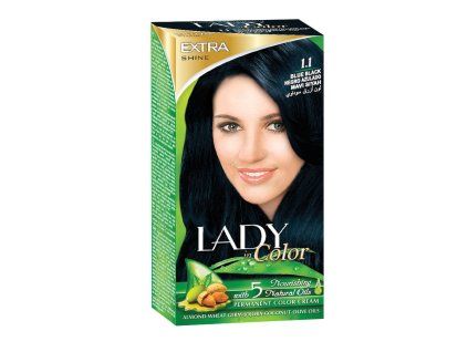 Barva na vlasy LADY in Color, 1.1 ModroČerná