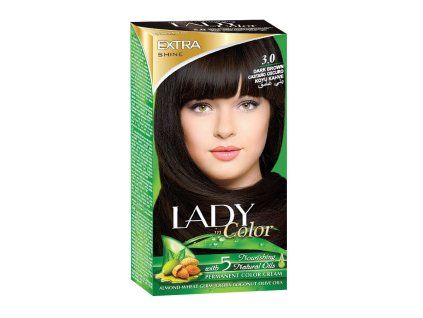 Barva na vlasy LADY in Color, 3.0 Tmavě hnědá
