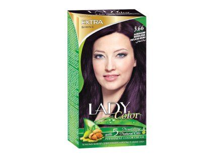 Barva na vlasy LADY in Color, 3.66 Aubergine (baklažán)