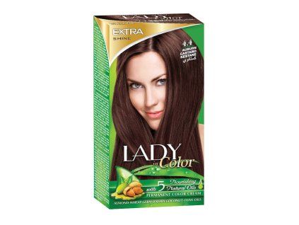 Barva na vlasy LADY in Color, 4.4 Kaštánově hnědá