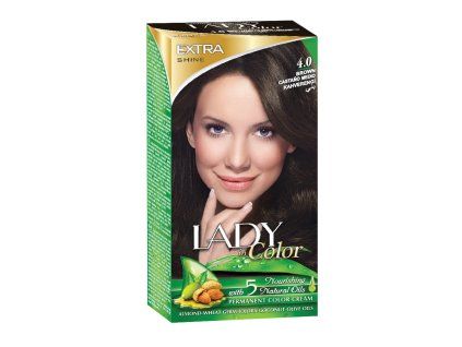 Barva na vlasy LADY in Color, 4.0 Hnědá