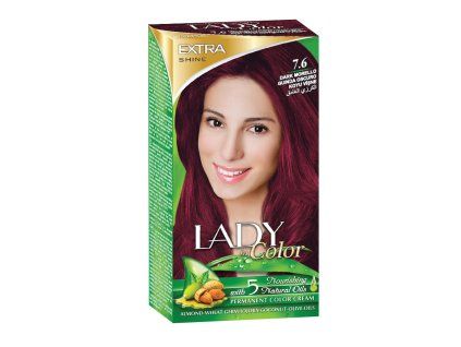 Barva na vlasy LADY in Color, 7.6 Tmavě višňová Morello