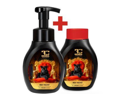 RED VELVET | šetrné pěnové mýdlo na ruce & tělo | 2×300 ml | výhodná sada 2 ks