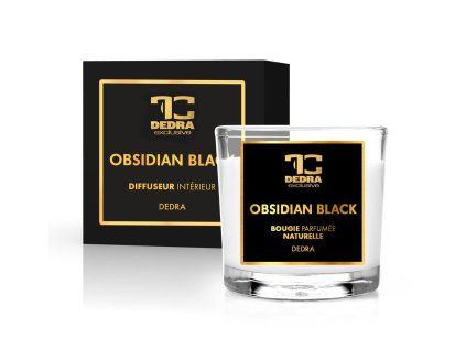 OBSIDIAN BLACK | votivní sójová svíčka | PARFUMIA® | 55 ml