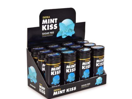 Sada 12 ks MINT KISS | silně mátové osvěžující pastilky bez cukru