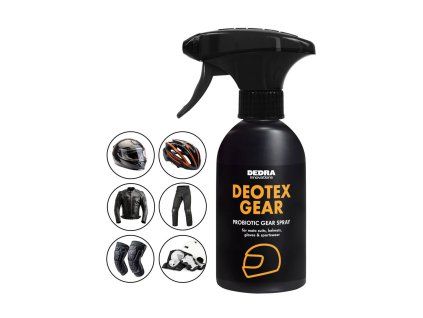 Probiotický sprej na sportovní & motorkářskou výstroj proti zápachu | DEOTEX® GEAR | neutralizuje pachy, chrání & osvěžuje | 250 ml