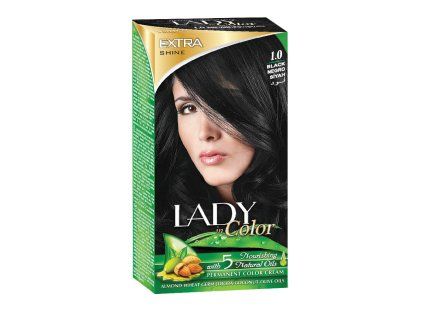 Barva na vlasy LADY in Color, 1.0 Černá