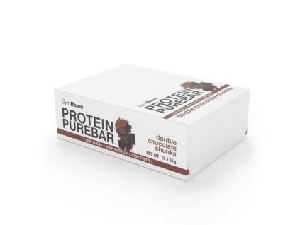 protein purebar double chocolate chunks 12x60 g gymbeam