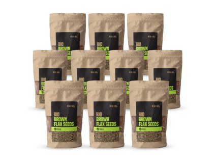 bio brown flax seeds 10x500 g vanavita