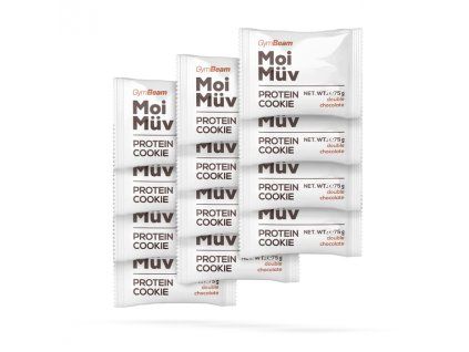 moi muv protein cookie double chocolate 12x gymbeam product