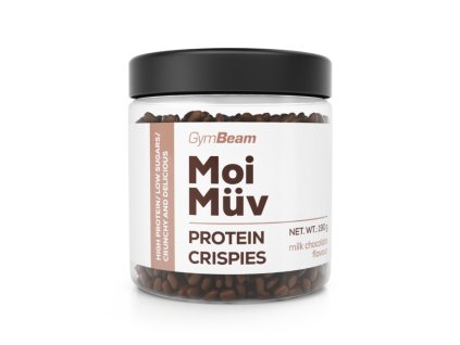 moi muv protein crispies milk chocolate 190 g black cap gymbeam