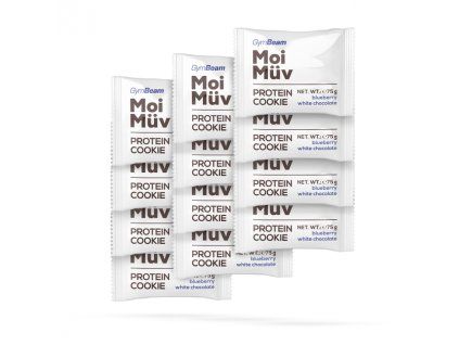moi muv protein cookie white choco blueberry 12x gymbeam product 1