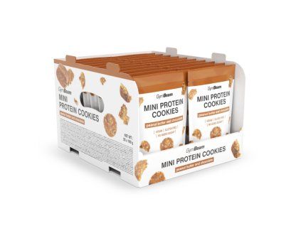 mini protein cookies peanut butter and chocolate 20x100 g gymbeam