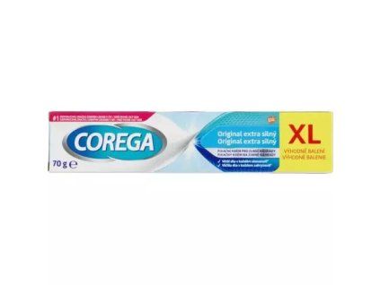 Corega Original extra silný fixační krém na zubní náhrady XL, 70 g