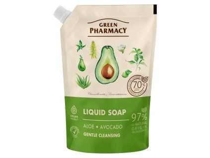 788808 greenpharmacy tekuté mýdlo aloe a avokádo 460 ml náhradní náplň