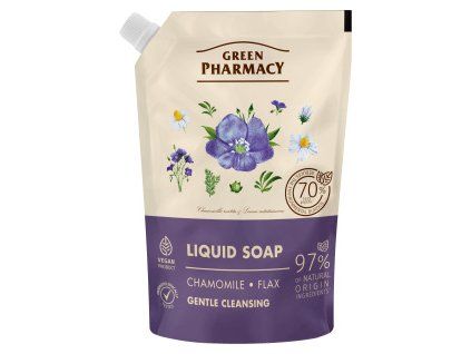 788809 greenpharmacy tekuté mýdlo heřmánek a len 460 ml náhradní náplň