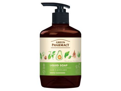788799 greenpharmacy tekuté mýdlo aloe a avokádo 460 ml s dávkovačem
