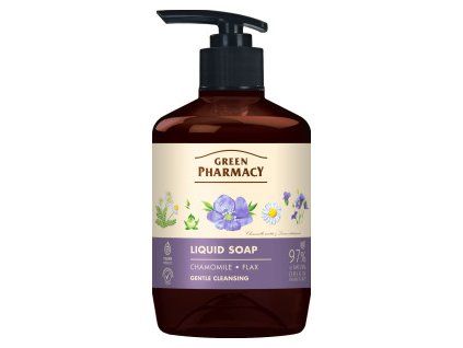 788798 greenpharmacy tekuté mýdlo heřmánek a len s dávkovačem 460 ml