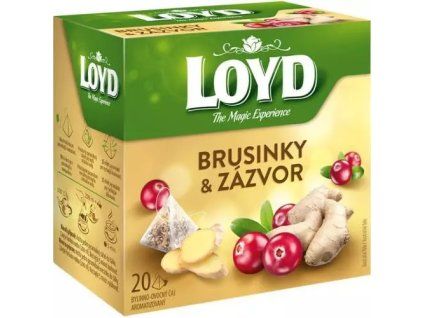 Loyd Tea pyramida brusinky +zázvor 40g