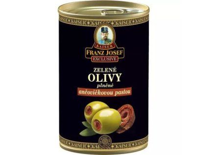 FJK olivy zelené plněné ančovičkovou pastou 300g