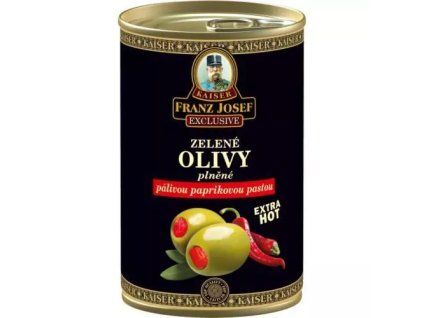 FJK olivy zelené plněné paprikovou pastou 300g