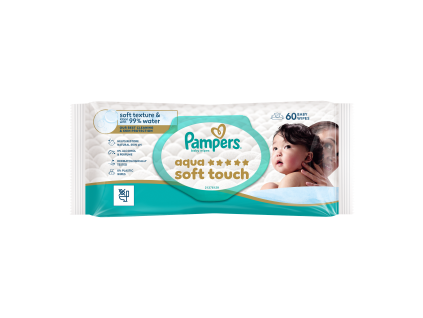 Pampers wipes (60ks/fol) AqSoft touch