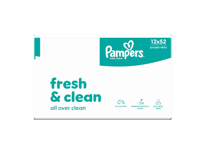 Pampers wipes (12x52/fol) Fresh Clean