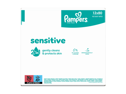 Pampers wipes (12x80/fol) Sensitive