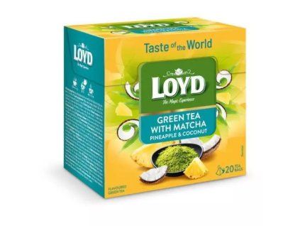 Loyd Tea pyramida world zelený s matchou, ananasem a kokosem 30g