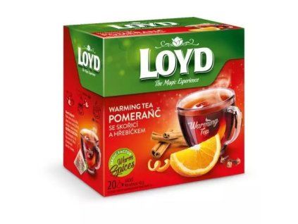 Loyd Warming Tea pyramida pomeranč +skořice +hřebíček 40g