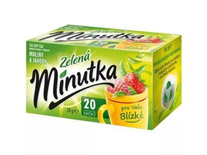Minutka zelený čaj maliny +jahody 28g