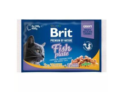 Brit Premium kapsičky mp fish plate @4x100g
