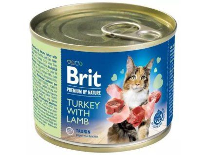 Brit Premium konzervy turkey with lamb 200g