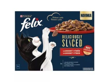 Felix Deliciously sliced kapsička mp hovězí/kuře/kachna/krůta v želé @12x80g