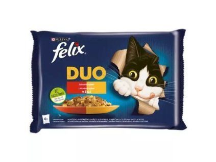 Felix Fantastic kapsička mp duo výběr masa @4x85g