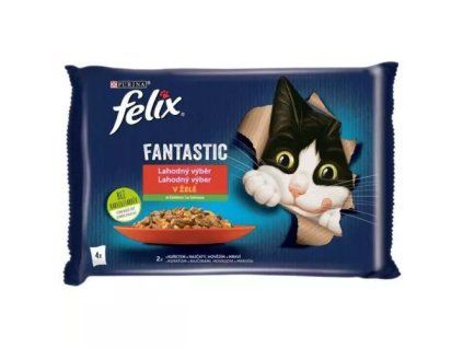 Felix Fantastic kapsička mp kuře +rajče/hovězí +mrkev @4x85g